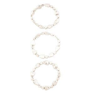 DANNIJO Silver Lester Silver Tone Beaded Bracelet Set